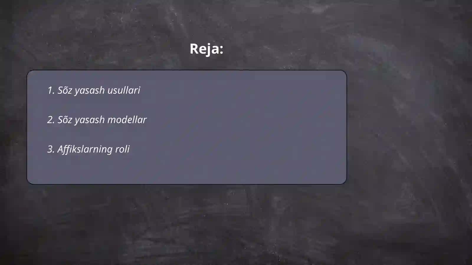 Ózbek tili derivatsiyasi 2