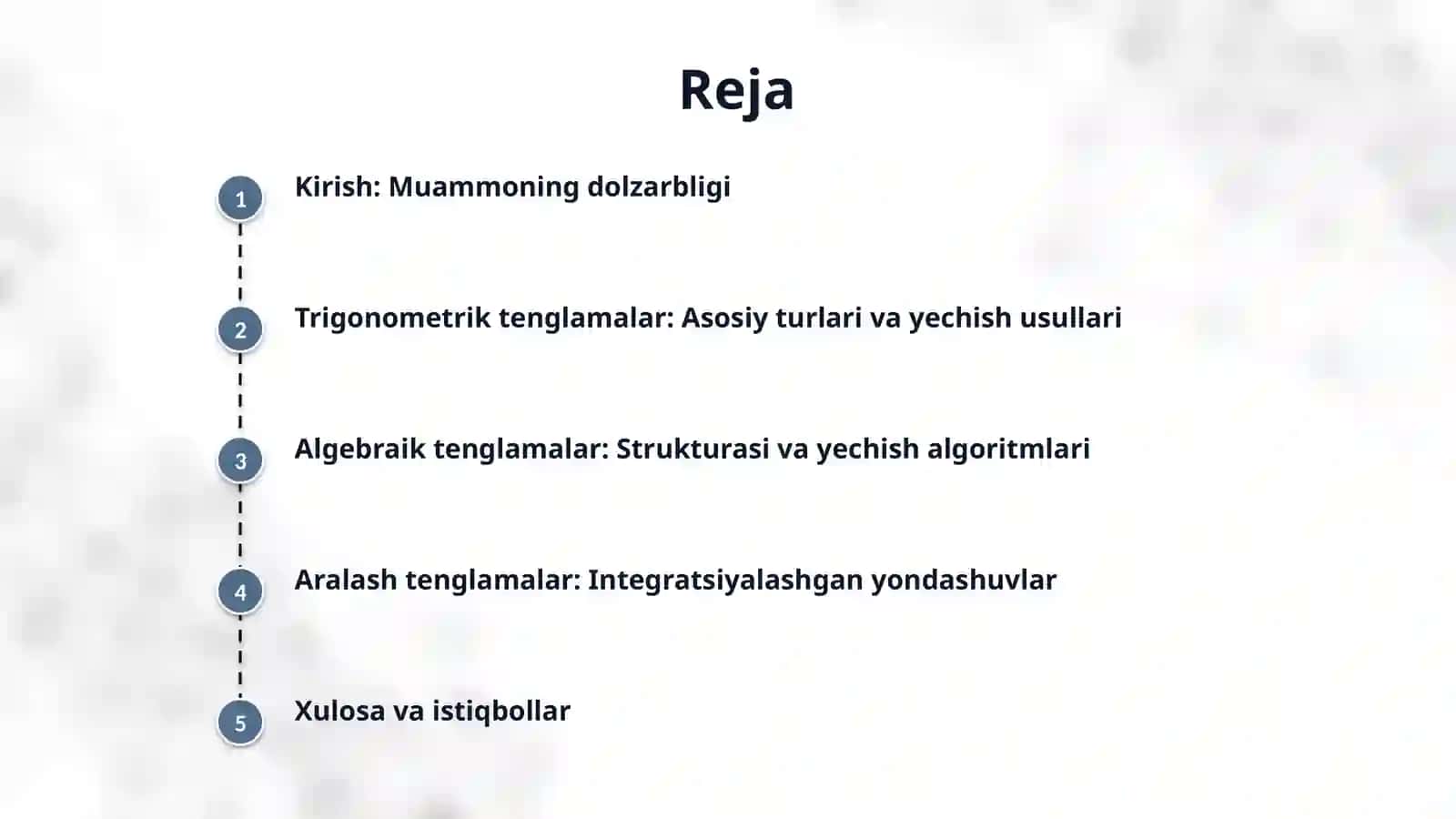 Trigonometrik funksiyalarga nisbatan algebraik tenglamalar 2