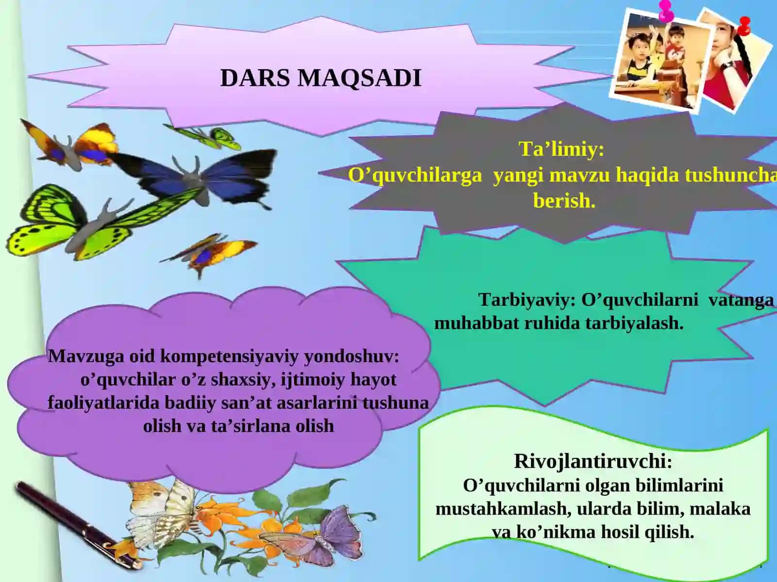 4-sinf O'qish fanidan Kichik Vatan mavzusida dars ishlanma 2