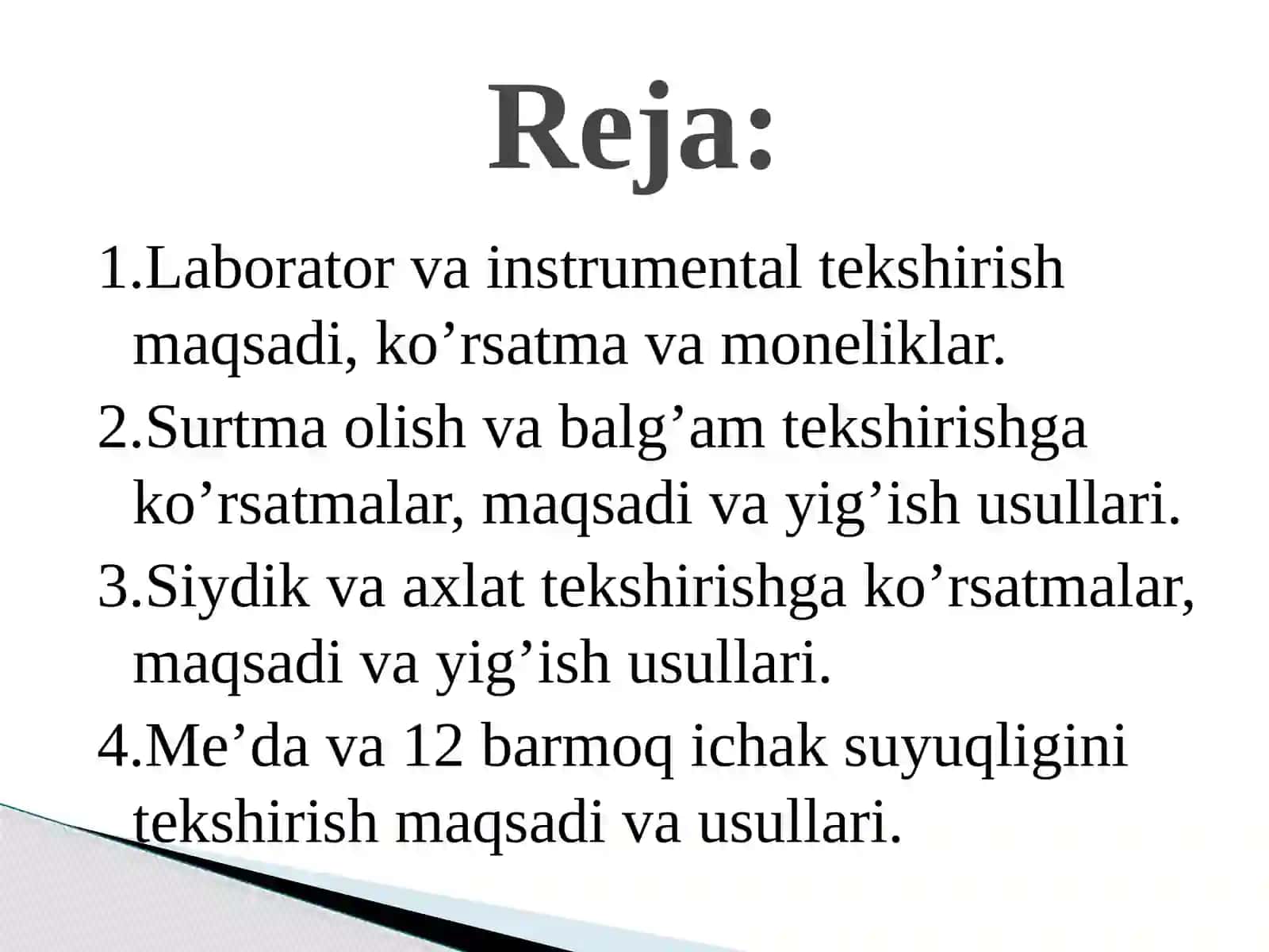 Laborator va instrumental tekshiruvlar 2