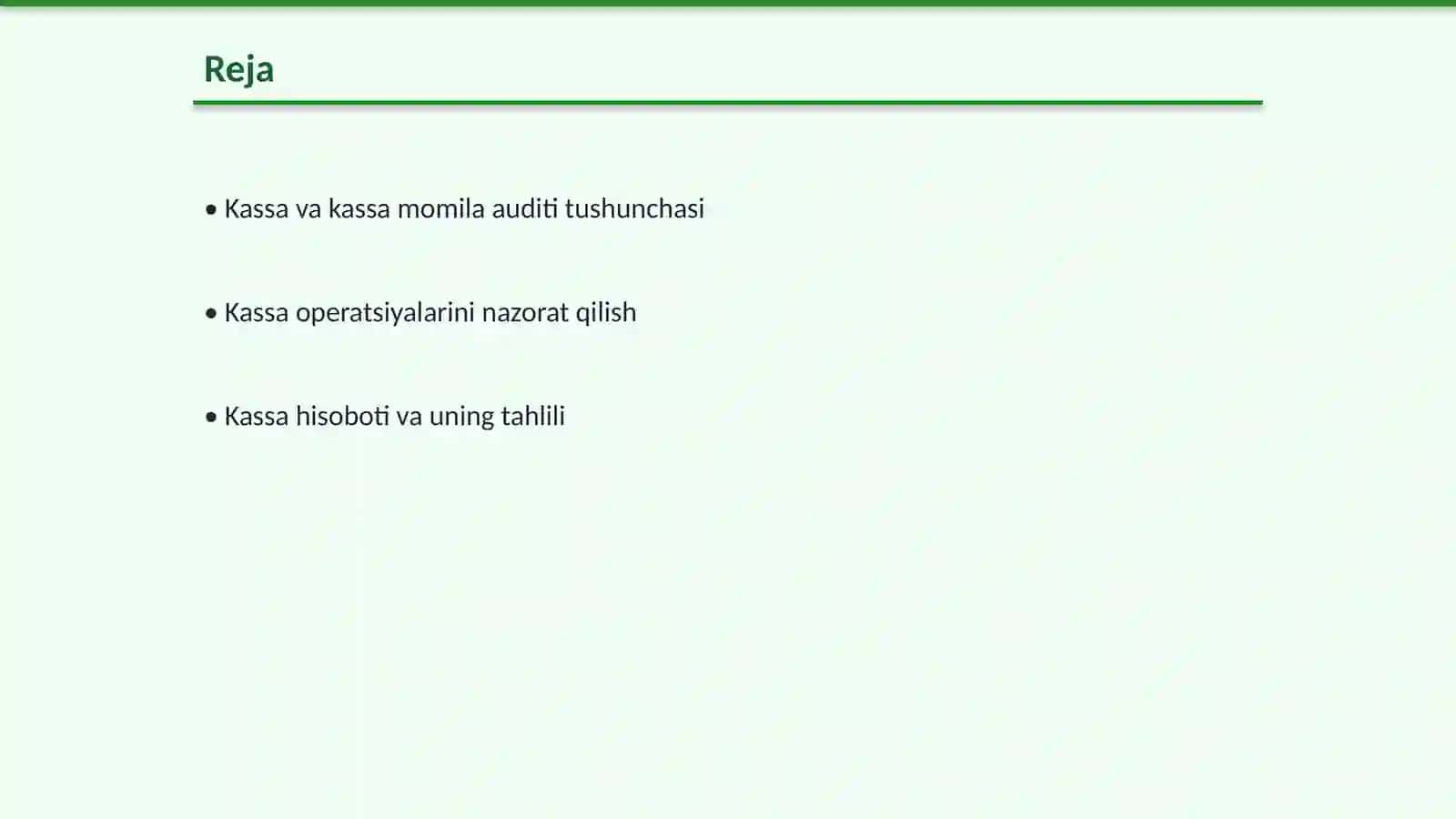Kassa va kassa momila auditi 2