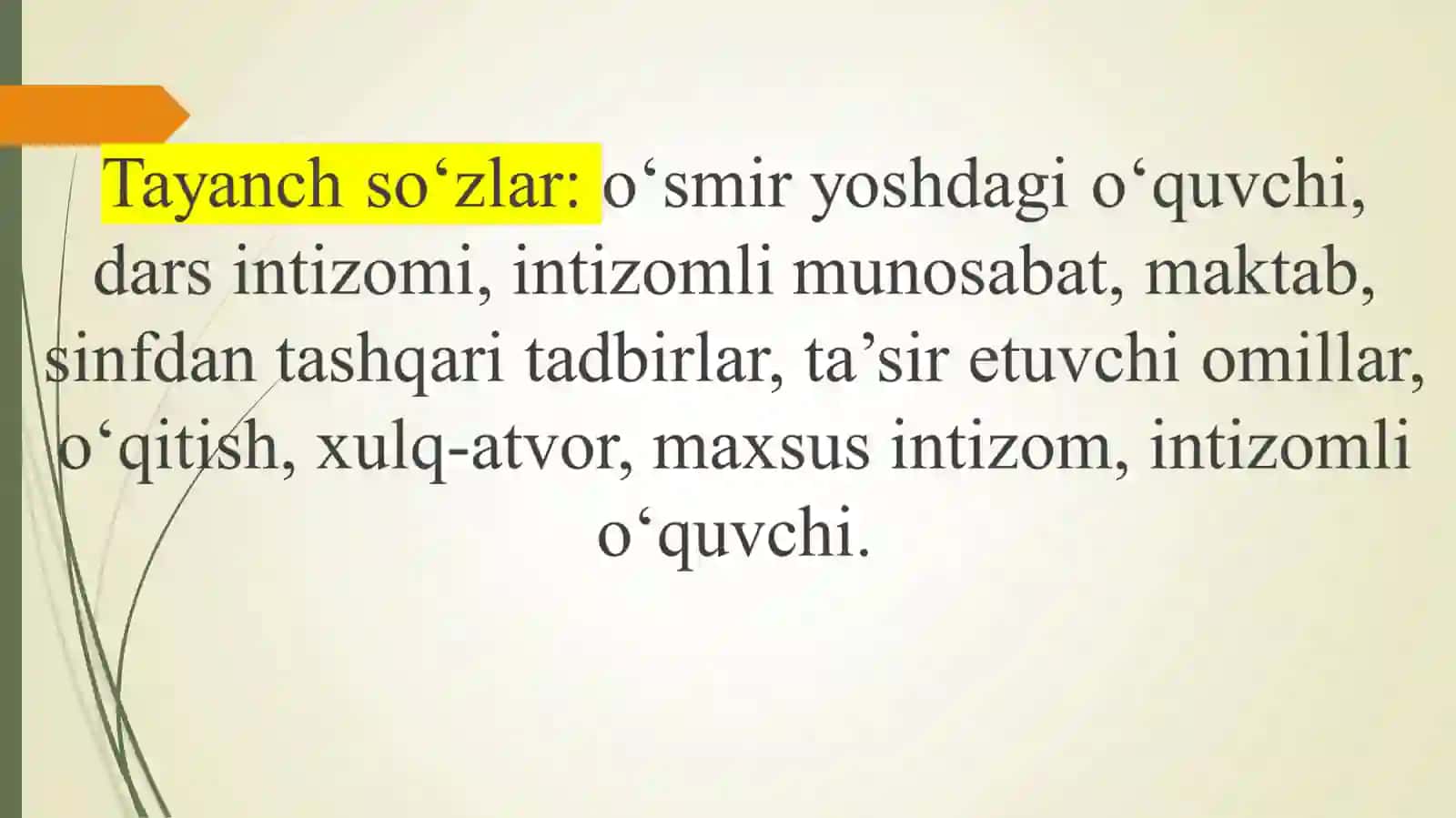 Yoshlar tarbiyasi 2