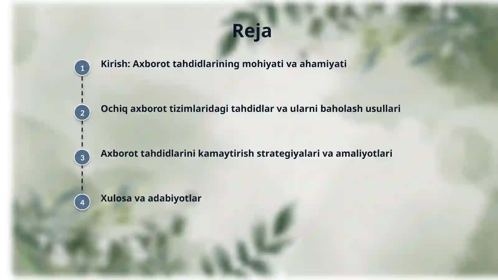 Ochiq axborot kommunikatsiya tizimida insonning axborot tahdidlarini baholash 2