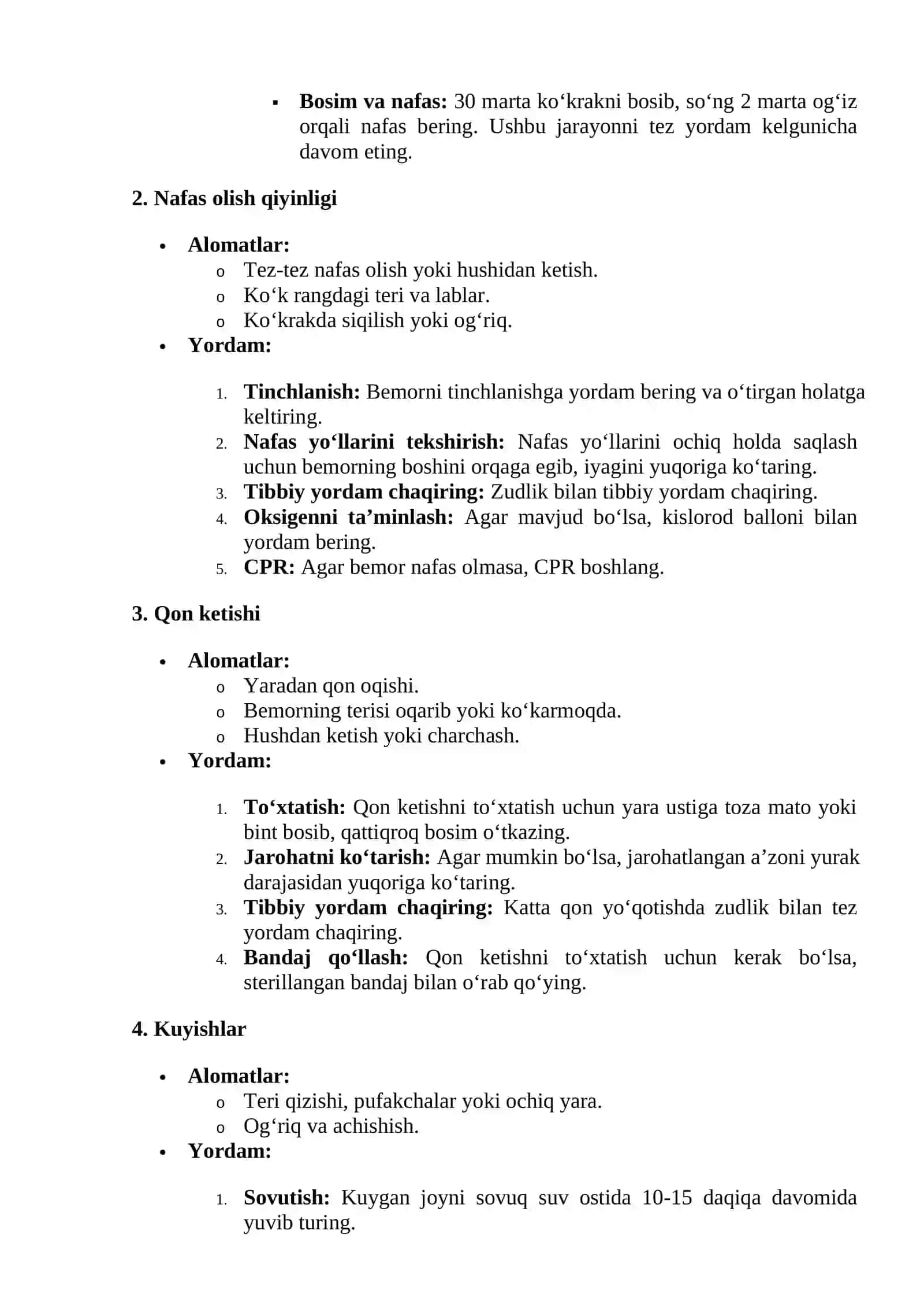 Kechiktirib bolmaydigan hollarda birinchi yordam korsatish 2
