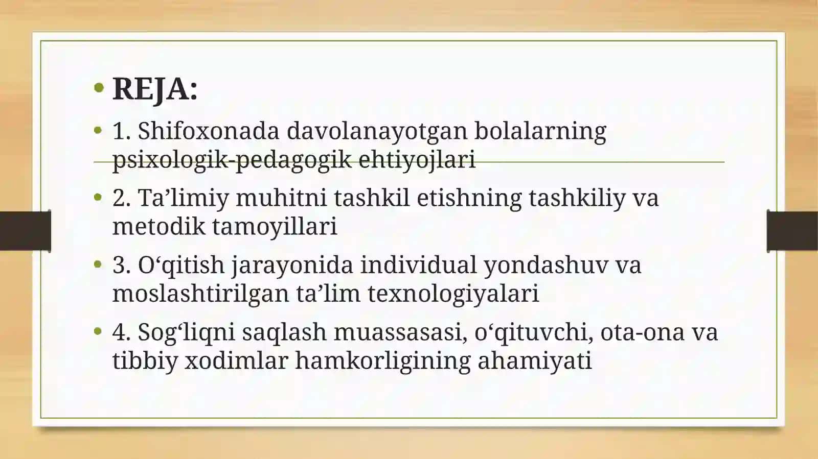 Shifoxonadauzoq muddatli davolanayotgan bolalar uchun ta'limiy muhit yaratishning o'ziga xos xususiyatlari 2