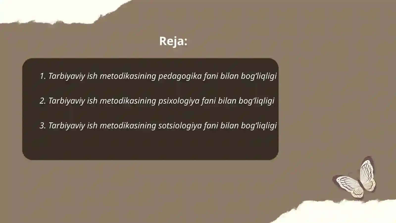 Tarbiyaviy ish metodikasi fanining boshqa fanlar bilan bogliqligi 2