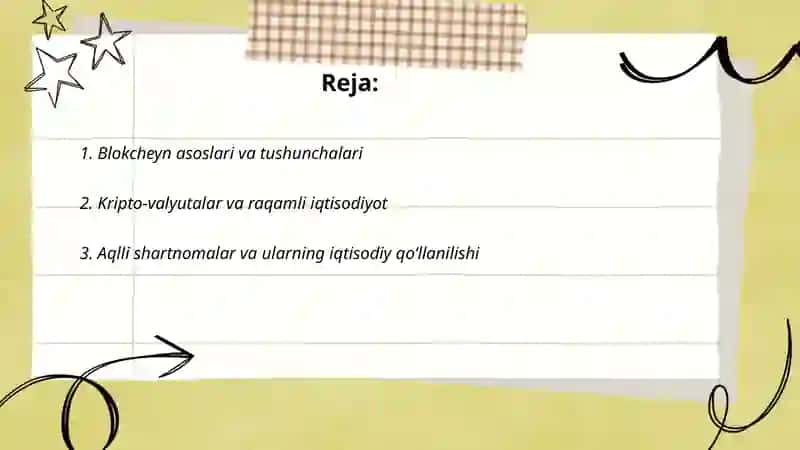 Raqamli iqtisodiyot va Blokcheyn 2