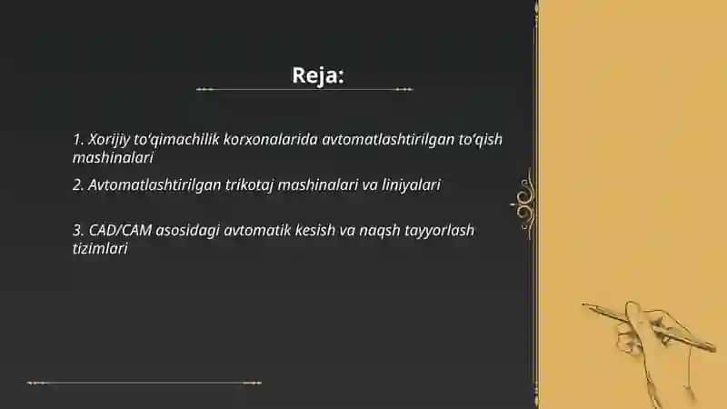 Zamonaviy avtomatlashtirilgan jihozlar 2