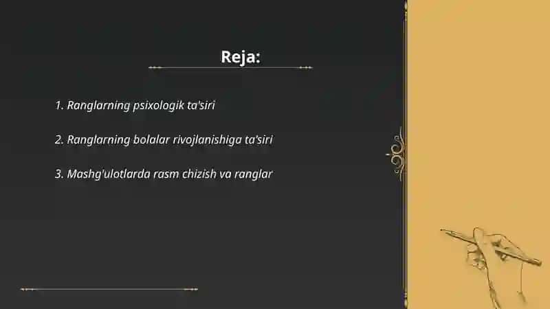 Ranglarning psixologik ta'siri 2