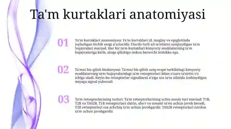 Ta'M Bilishning BiokimyoviyAsoslari 2