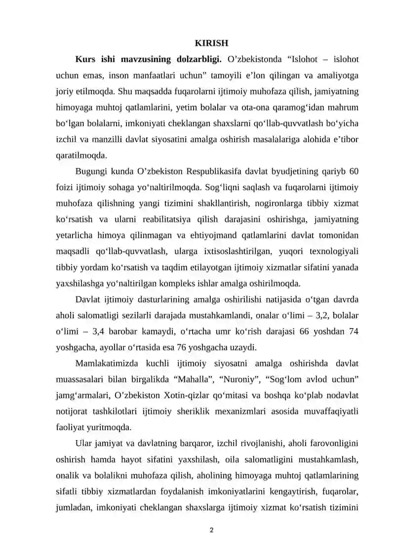 Islohot - islohot uchun emas, inson manfaatlari uchun 2