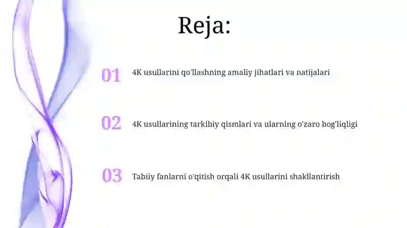 Tabiiy fanlarni o'qitish orqali 4K metodlarini shakllantirish 2