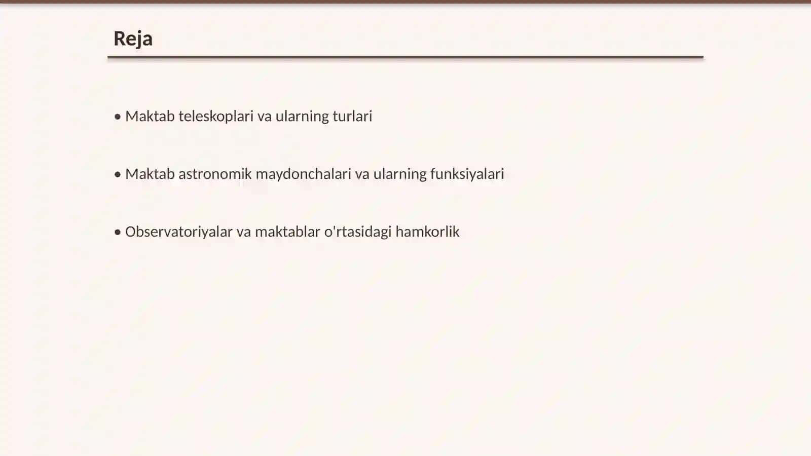 Maktab teleskop lari. Maktab astronomik maydonchalari va observatoriyalar 2