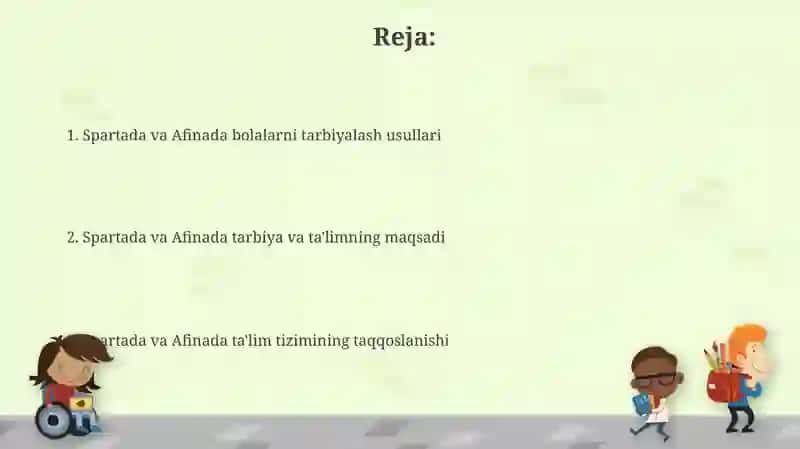 Qadimgi Sparta va Afina maktablarida taʼlim tarbiya 2