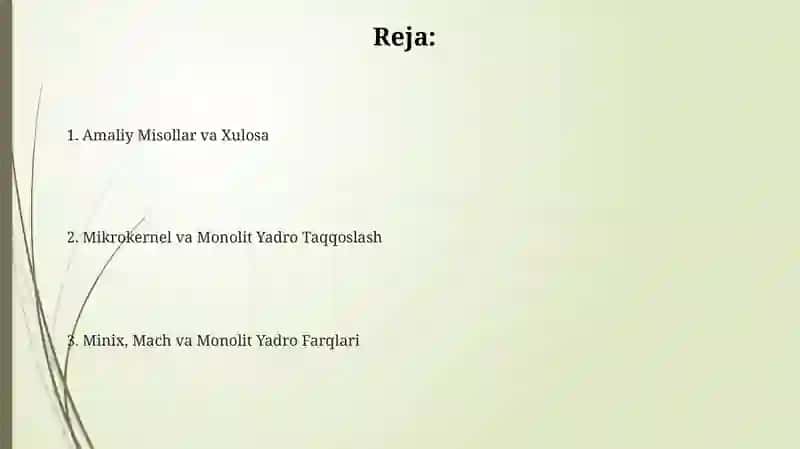 Mikrovadro va Monolitik yadro taqqoslanishi - Minix, Mach va monolit yadrolarning farqlari 2