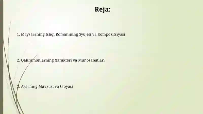 Maysaraning ishi 2