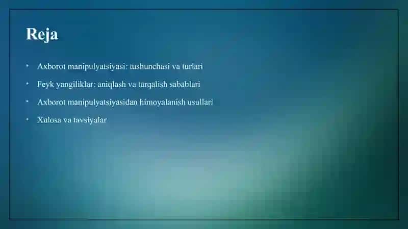Axborot texnologiyalari va feyk yangiliklarga qarshi immunitet shakllantirish 2