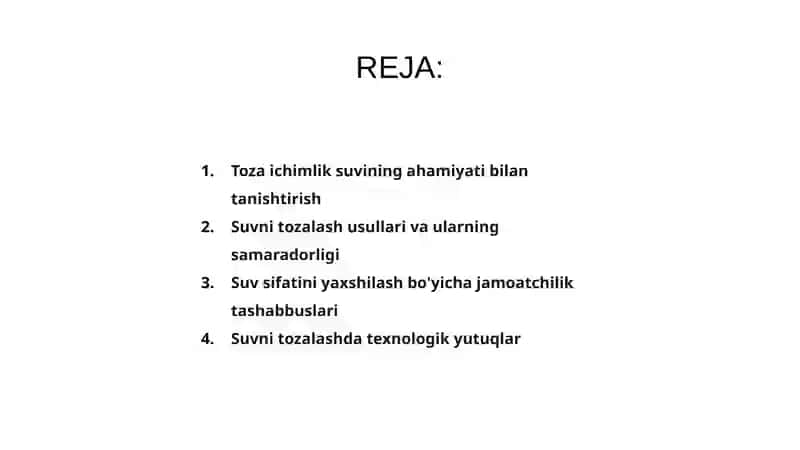 Ichimlik suvi sifatini yaxshilashning asosiy usullari 2