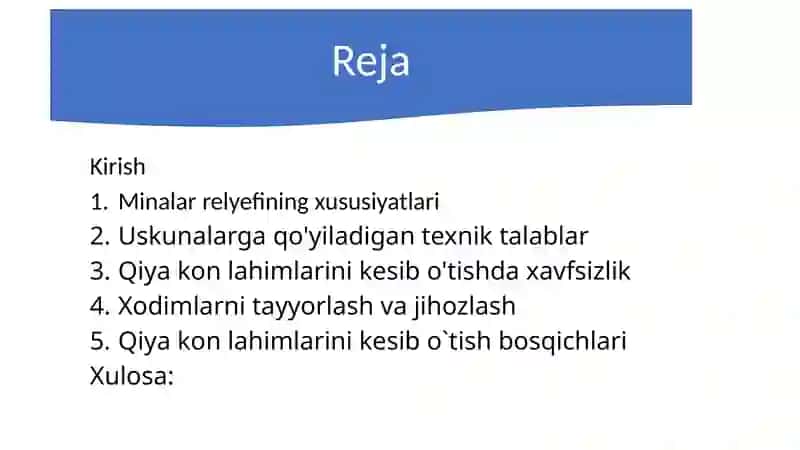 Qiya kon lahimlarini o‘tish 2