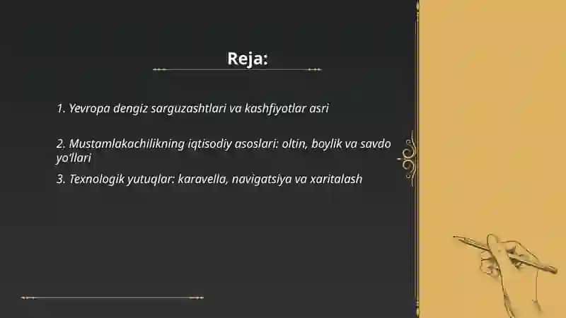 Yevropa dengiz sarguzashtlari va kashfiyotlar asri 2