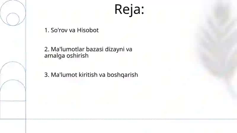 MC Access dasturidaTibbiy biologiya talabalari ma'lumotlar bazasini yaratish 2