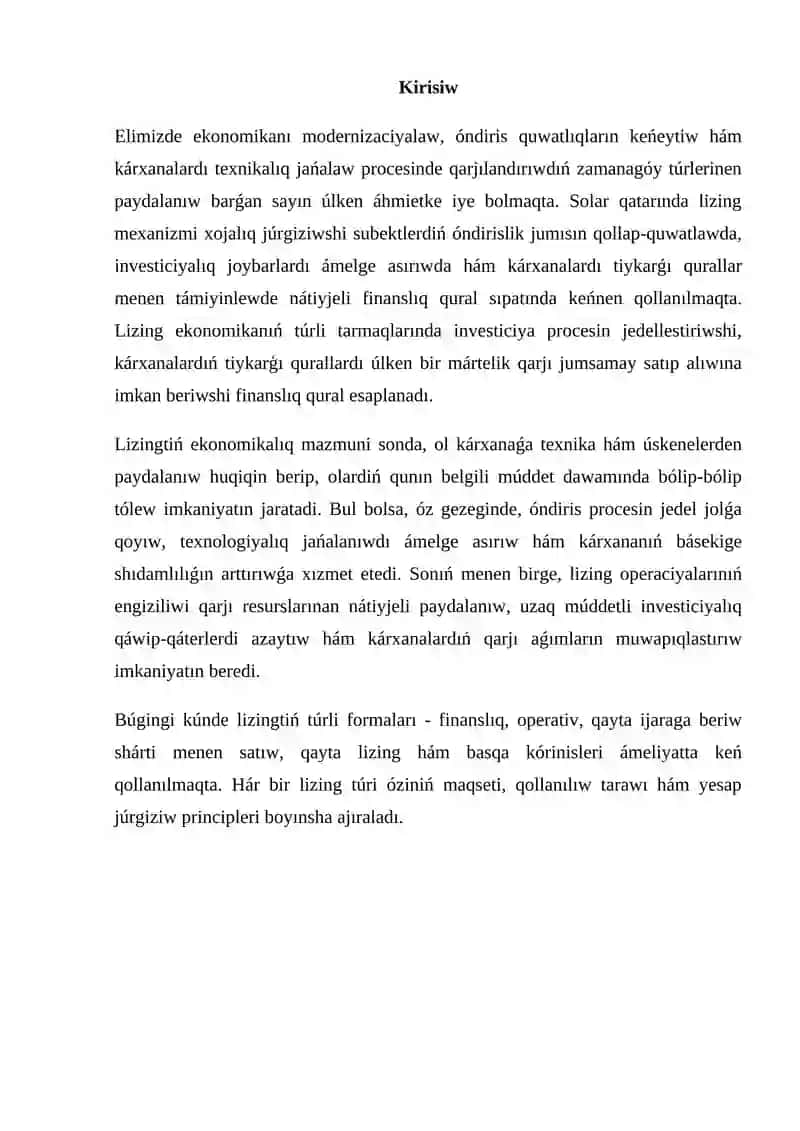 Lizing haqqında tusinik 2