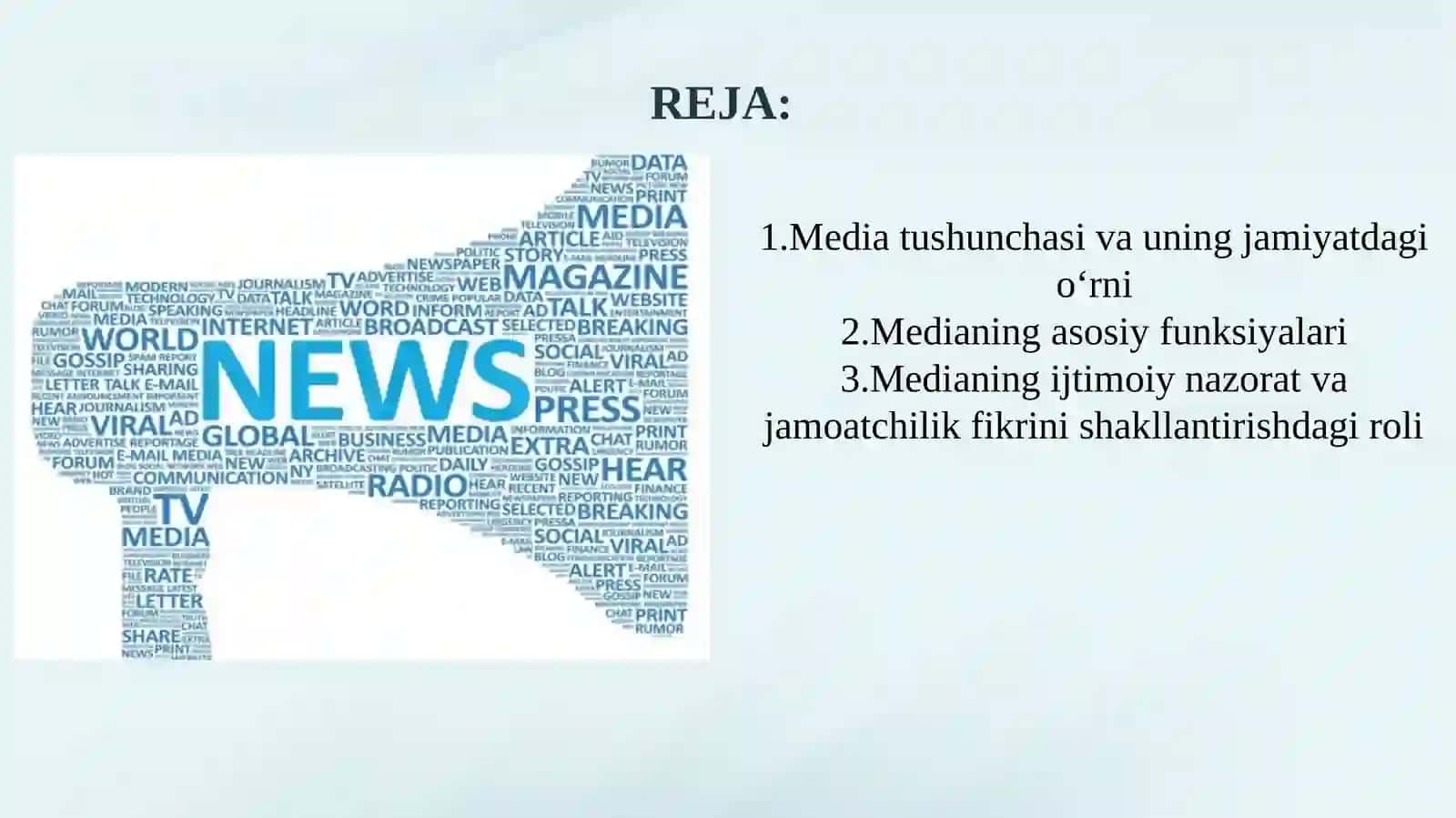 8-MA’RUZA: MEDIANING FUNKSIYALARI 2