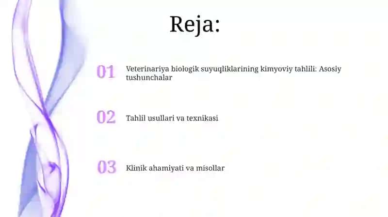 Veterinariya biologik suyuqliklarining kimyoviy tahlili 2