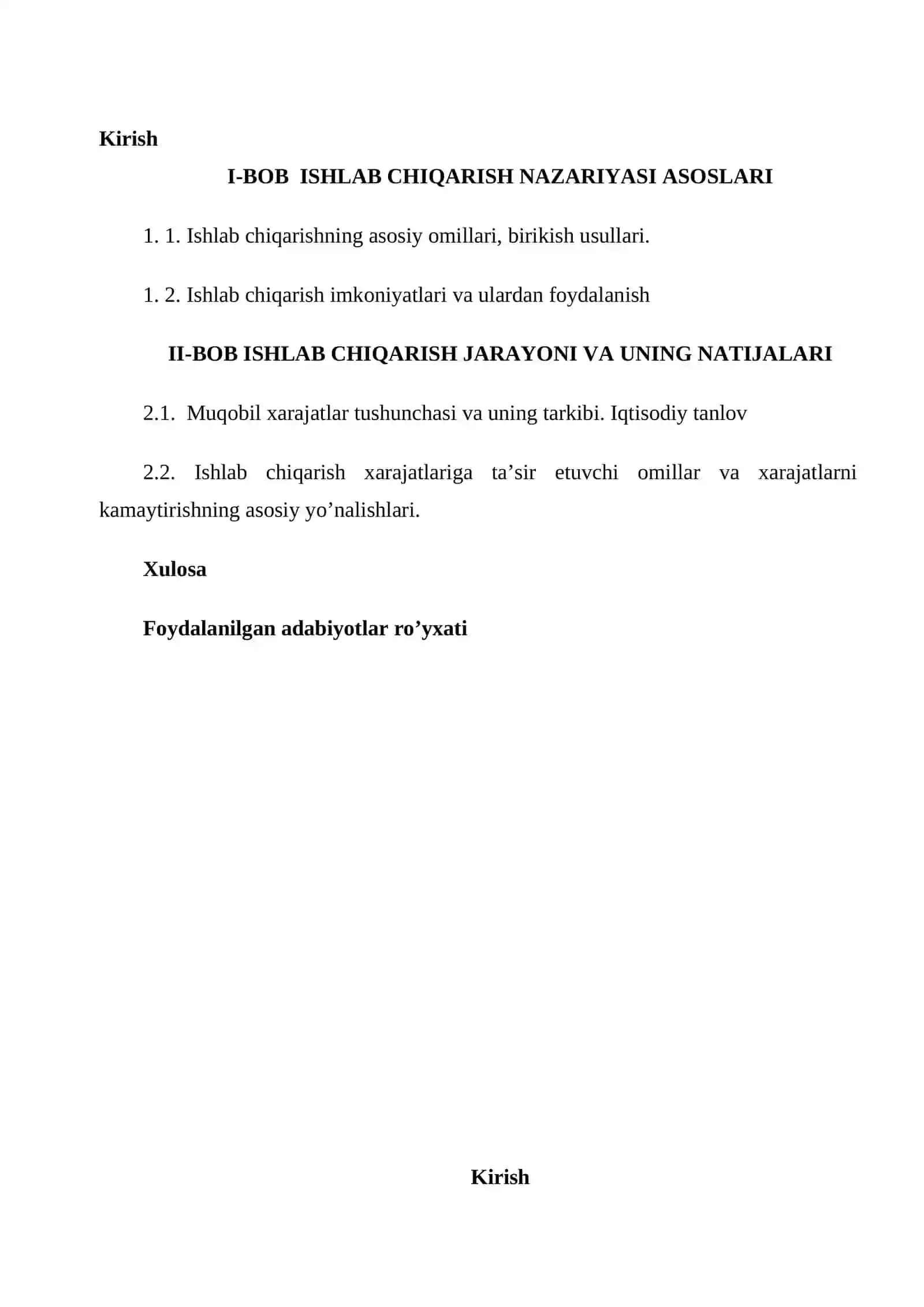MIKROIQTISODIYOT. MAKROIQTISODIYOT KURS ISHI 2