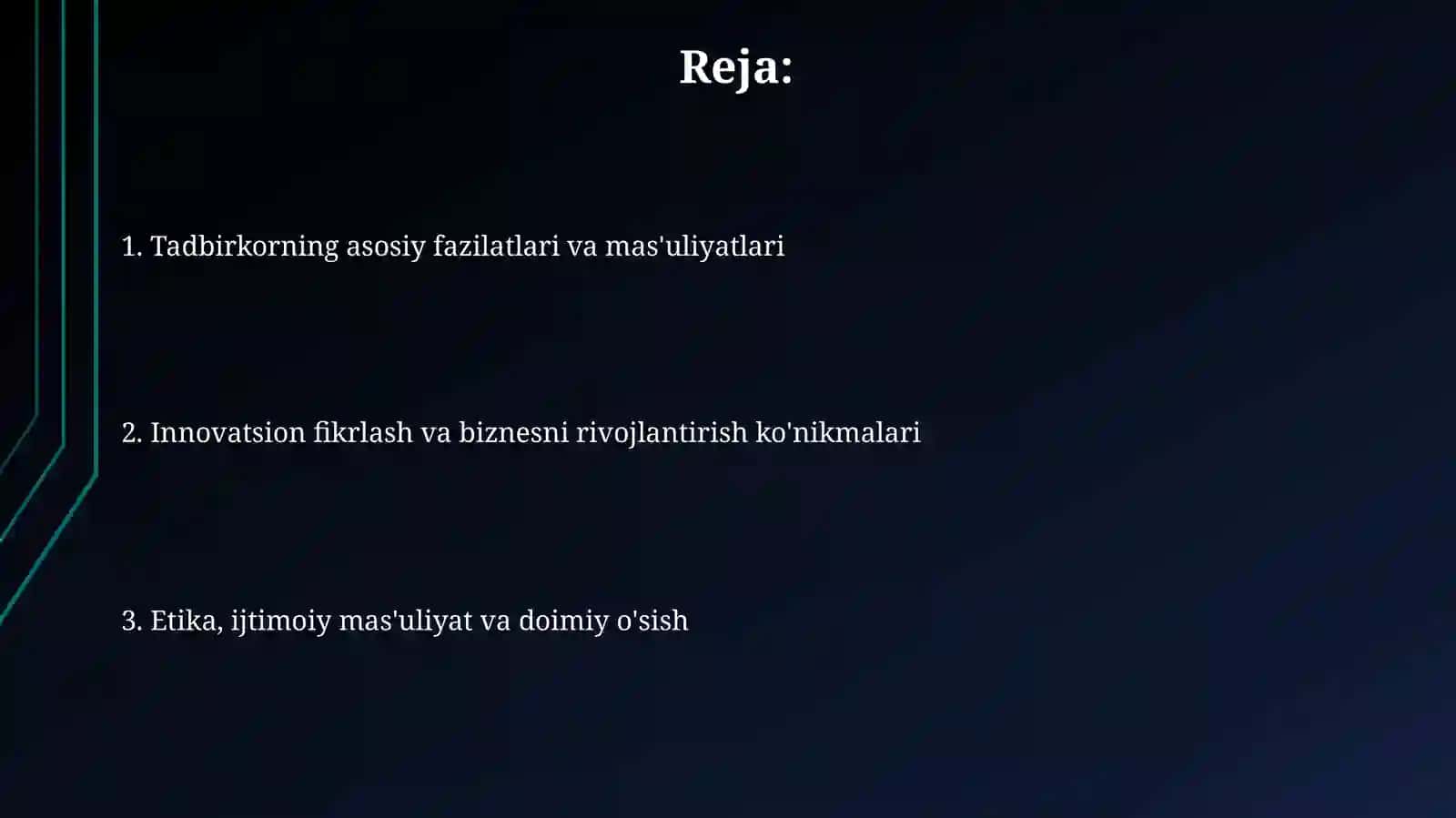 Tadbirkorning asosiy fazilatlari 2