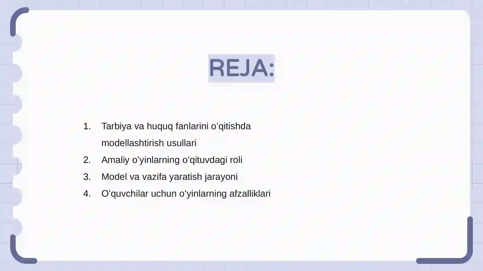 Tarbiya va huquq fanlarini oʻqitishda modellashtiruvchi amaliy oʻyinlar metodi 2