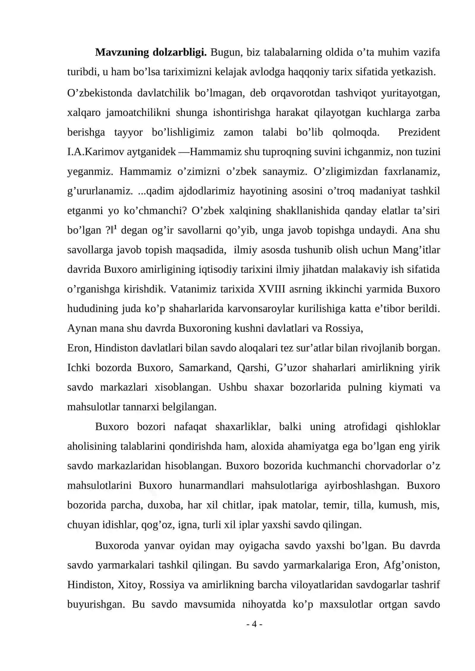 Mang’itlar davrida Buxoro amirligining iqtisodiy tarixi 2