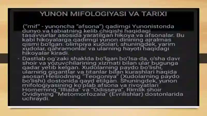 Tibbiyotda lotin-yunon miologiyalari. Lotin –yunon epigrammalarida tibbiyot va salomatlik 2