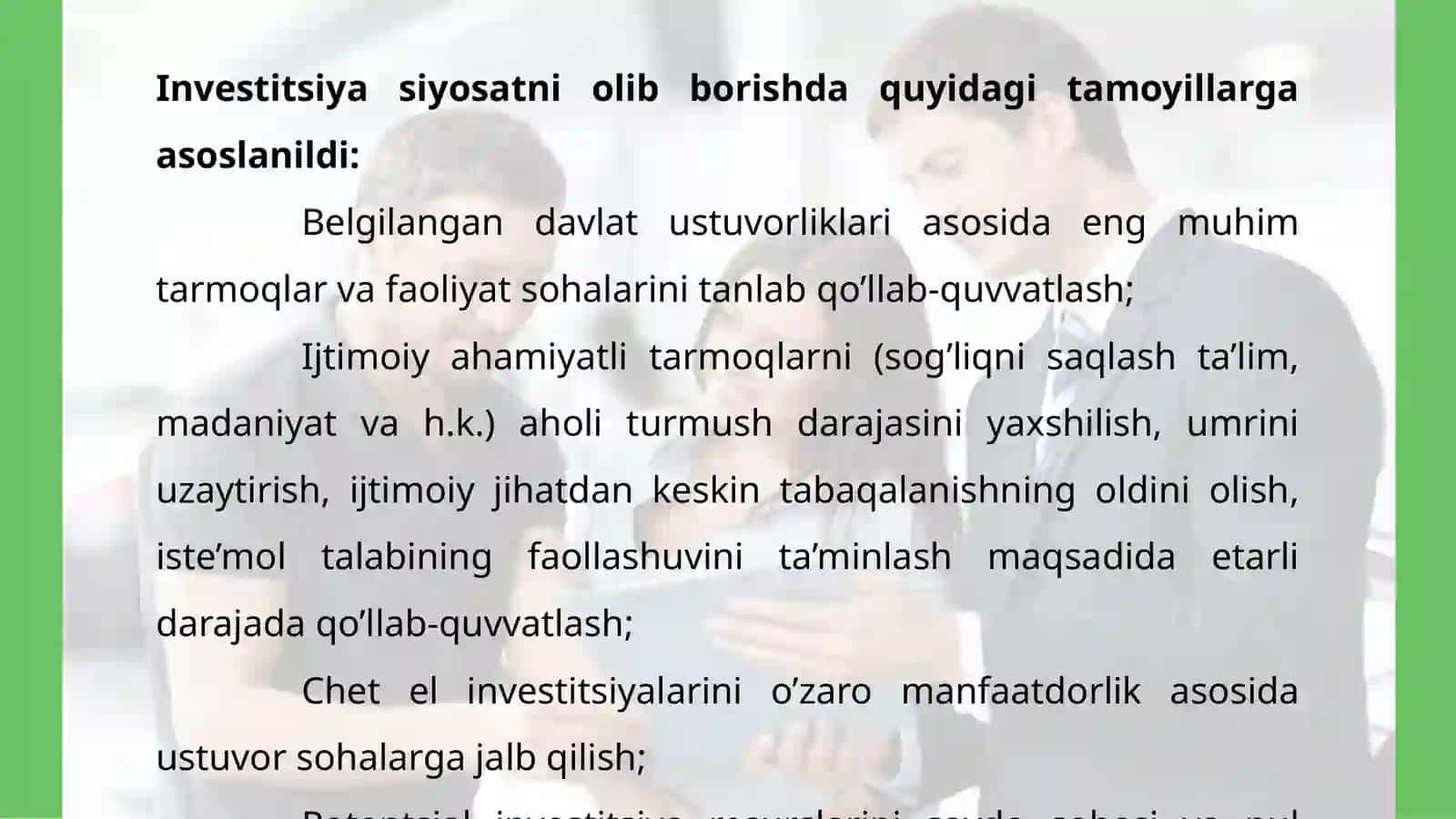 LOYIHANI BOSHQARISH ASOSLARI VA KONSEPSIYASI 2
