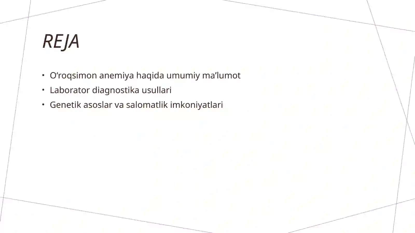 Oʻroqsimon anemiya labarator diagnostikasi 2