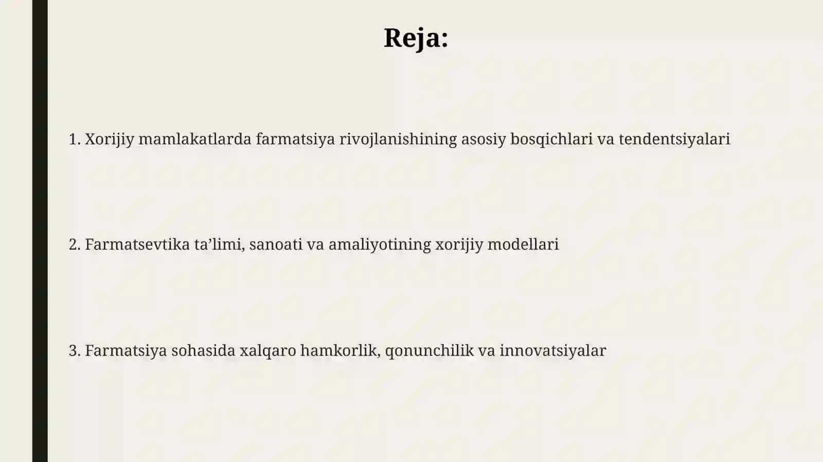 Xorijiy davlatlarida farmatsiyani rivojlanishi 2