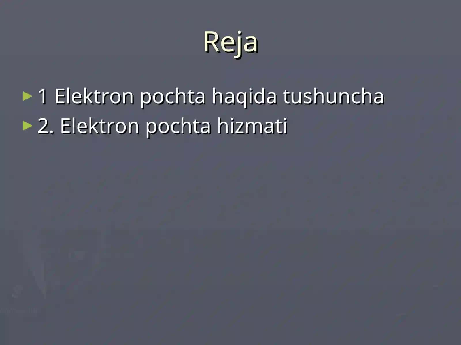 Elektron pochta hizmatidan foydalanish 2