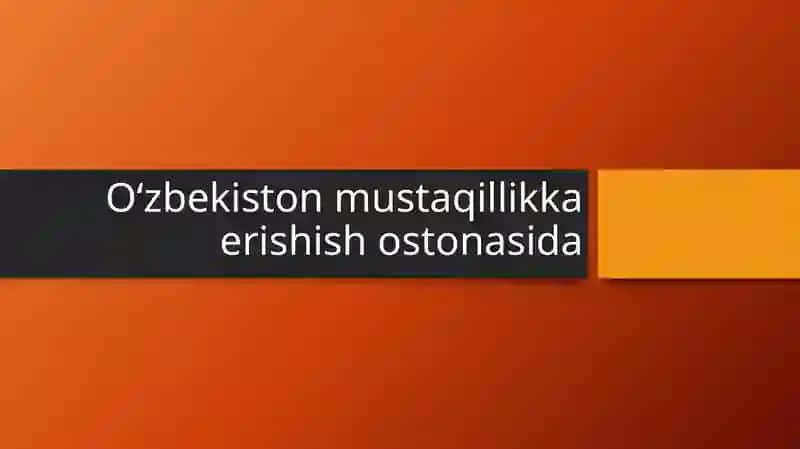 O'zbekistonning Eng Yangi Tarixi Fanidan Mustaqil Ishi 2