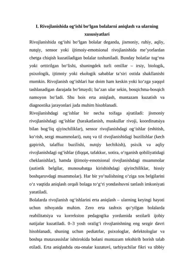 Rivojlanishida og‘ishi bo‘lgan bolalarni qo‘llab-quvvatlashda multidisiplinar yondashuv 2