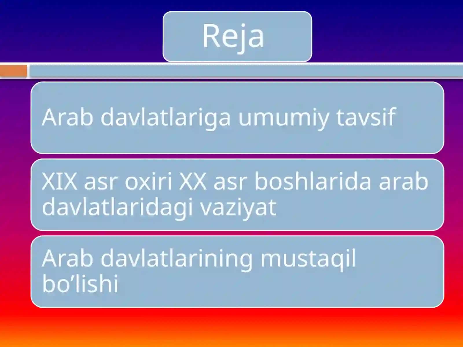 XIXasroxiriXXasrboshlaridaarabdavlatlari 2