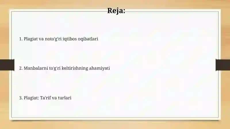 Akademikyo'zishda etika: plagiat va to'g'ri iqtibos keltirish 2