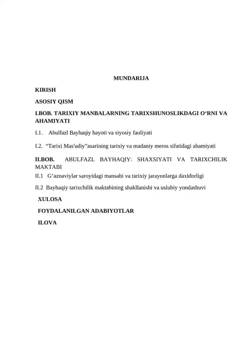 ABULFAZL BAYHAQIYNING “TARIXI MAS'UDIY” ASARI MANBA SIFATIDA 2