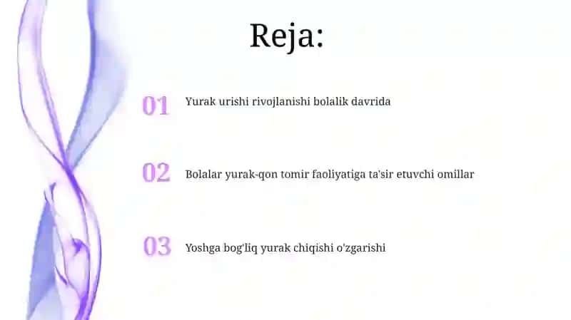 Bolalarda yurak chiqishining determinantlari 2
