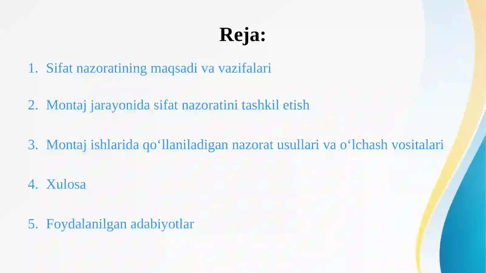 Konstruksiyalarni montaj qilish jarayonida sifat nazorati 2