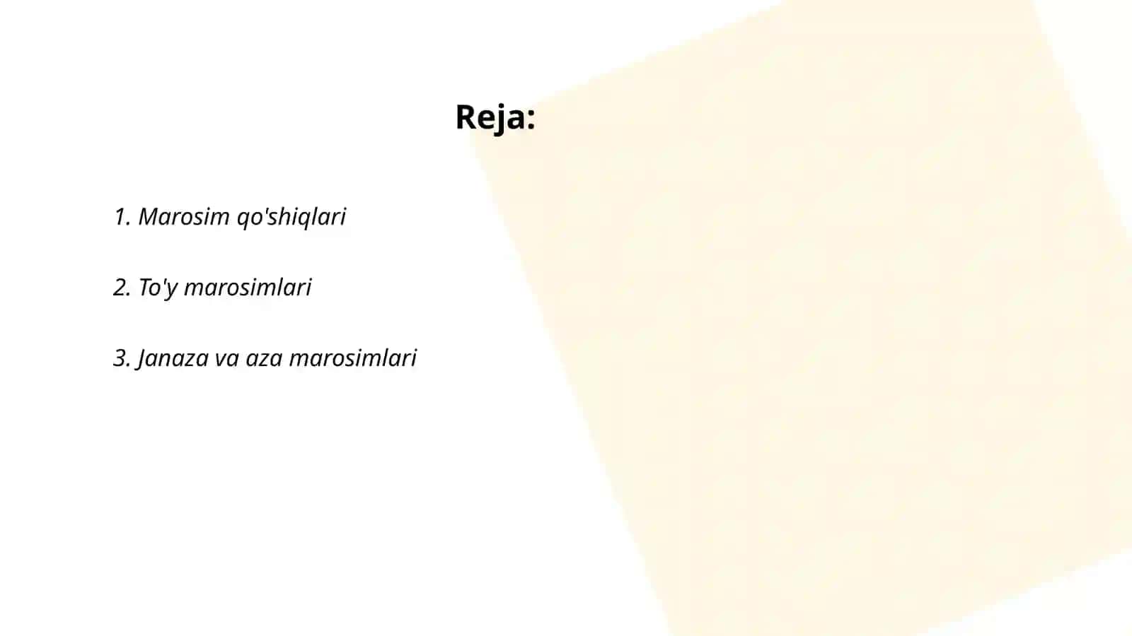 Marosim va nomarosim folklor janrlari 2