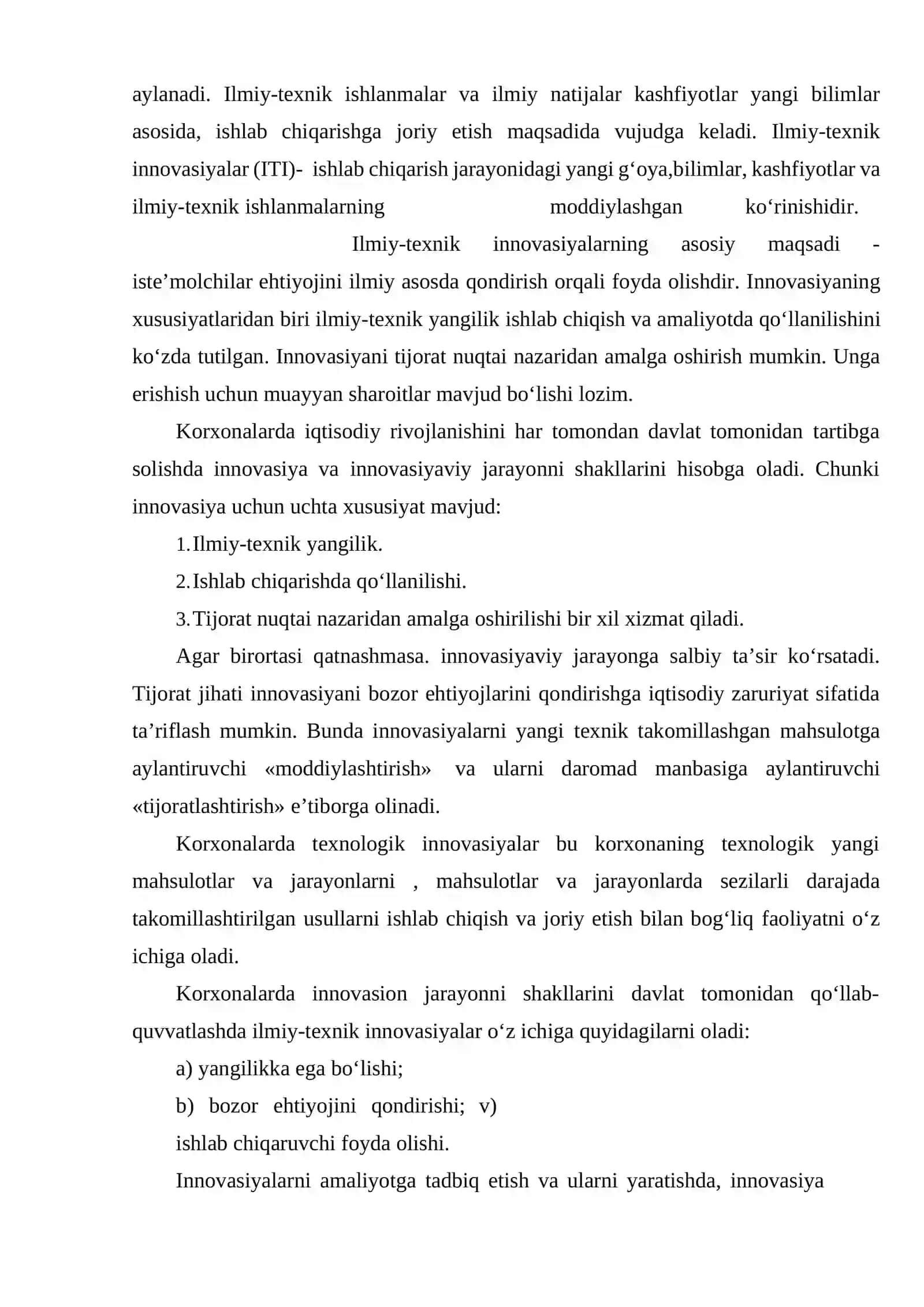Innovasion faoliyat infratuzilmasining tashkiliy-iqtisodiy mexanizmlari 2