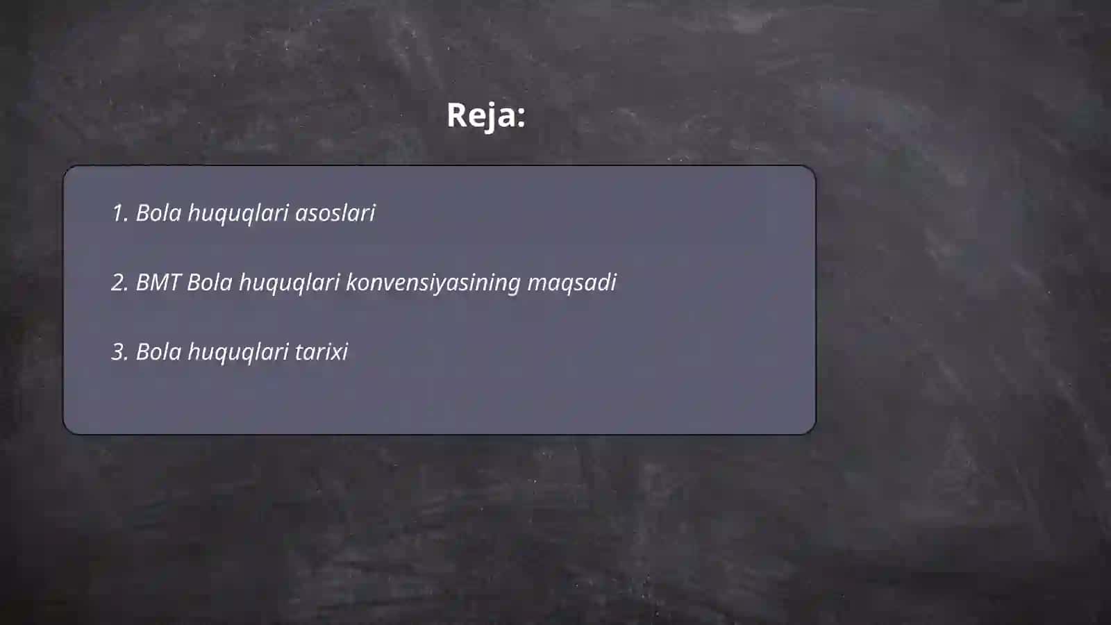 Bola huquqlari asoslari 2