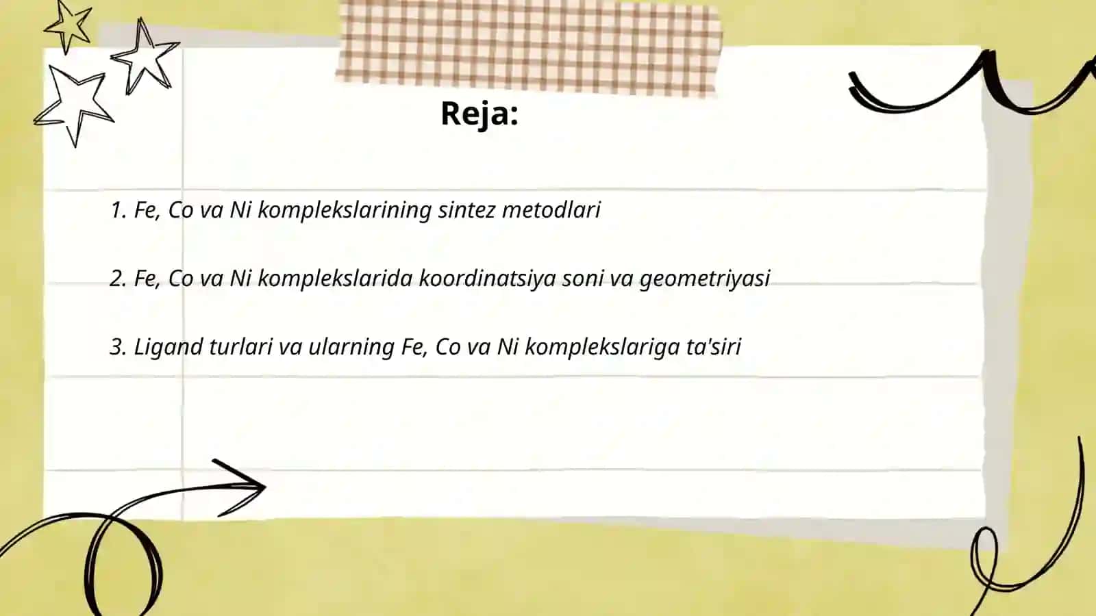 Fe, Co va Nikellarning kompleks birikmalari 2