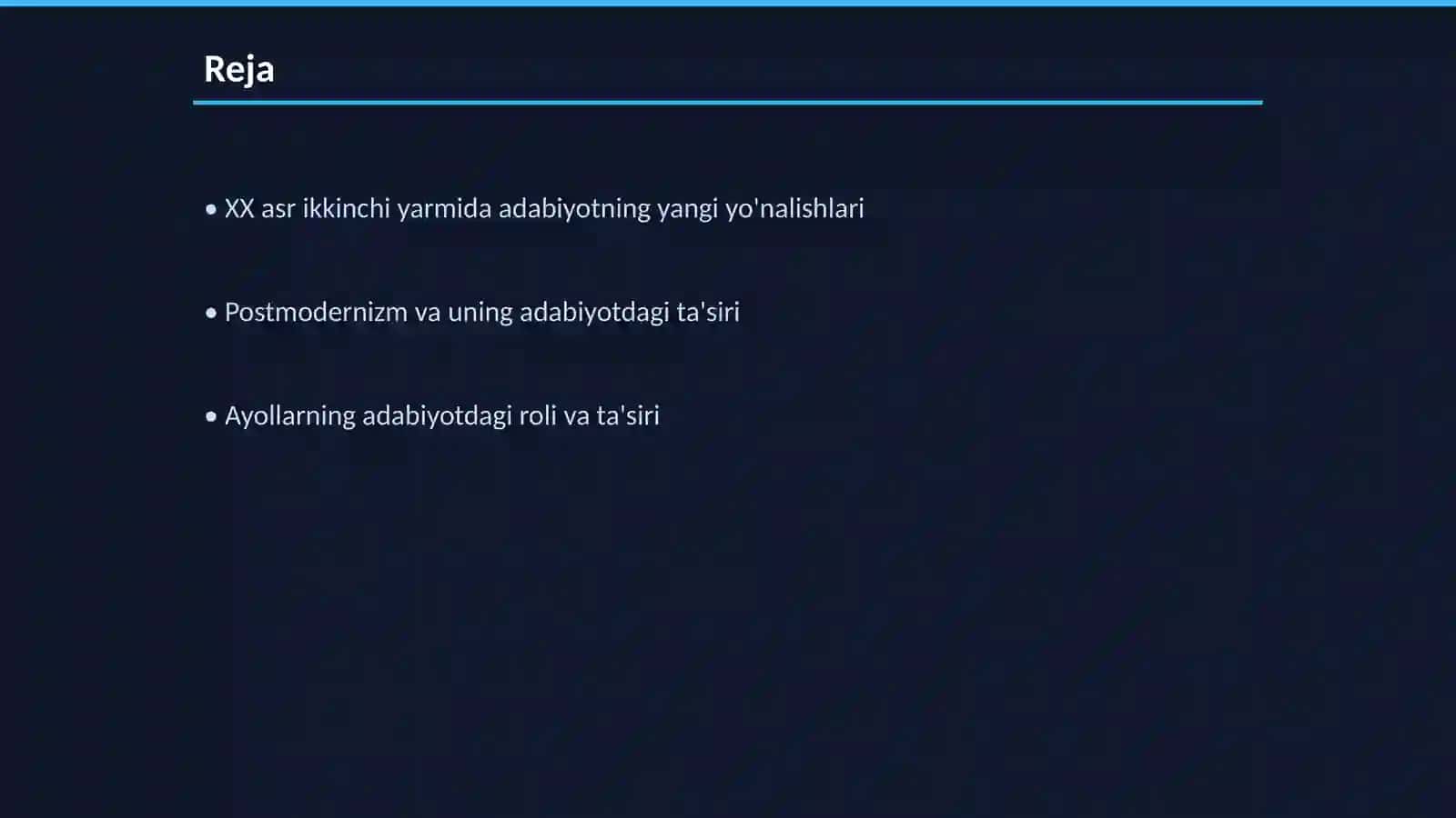 XX asr ikkinchi yarmi jahon adabiyoti 2