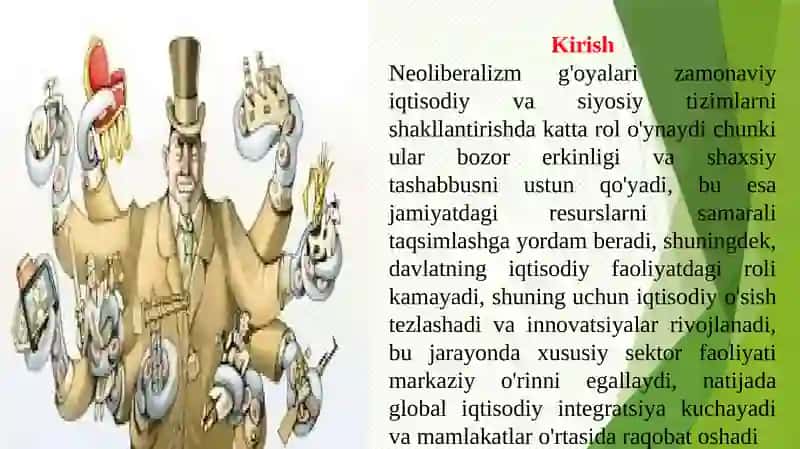 Neoliberalizm g'oyalari 2